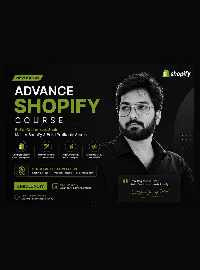 Master In Shopify: Build & Grow Your E-Commerce Store in 30 Day